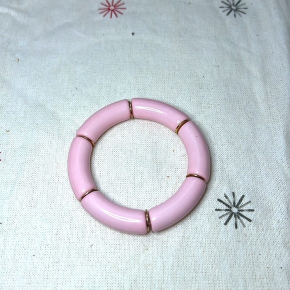 Set of 3 Pink, Purple, & Peach Stretch Bracelets - Picture 4 of 6